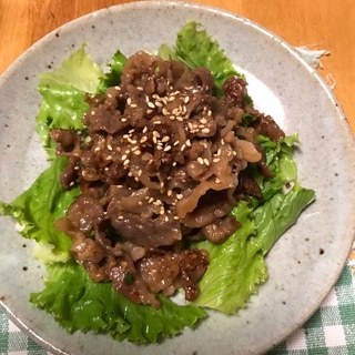 牛こま肉炒めサラダ